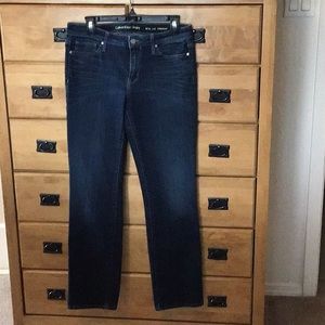 Calvin Klein dark denim jeans.
